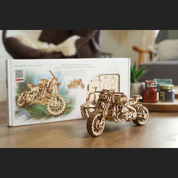 Scrambler UGR-10 z bocznym wózkiem - UGEARS